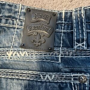 Rock Revival Distressed Indigo Jeans